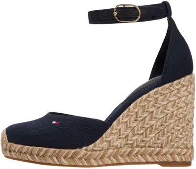 Produktbild von Tommy Hilfiger Damen Wedge Sandalen High Closed Toe mit Keilabsatz, Blau (Space Blue), 42