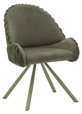 Image de Lot de 2 chaises Stoccolma -A- rembourrées vertes 58x53x85 cm, assise h 45 cm
