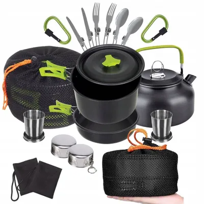 Image de Set d'ustensiles de camping bouilloire de camping 18in1