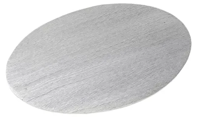 Aluminium-Kerzenplatte 20,5x14 cm, silber, gebürstet