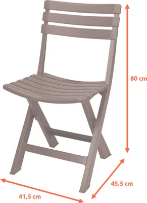 Produktbild von Spetebo Klappstuhl, Kunststoff, braun, Garten & Balkon, H80cm T45,5cm B41,5cm