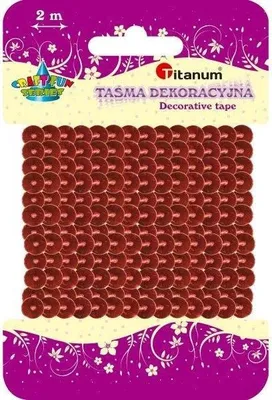 Produktbild von Cekiny na taśmie 6mm 2m czerwone