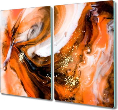 Produktbild von Coloray Hackbrett Küchenbrett Kochplattenabdeckung Schneidebrett Herdabdeckplatte 2x30x52 cm - wir abstractionism