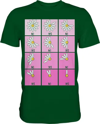 Produktbild von Gänseblümchen Ja Nein Spiel Garten Motiv Gärtner Shirt – Bottle Green / 3XL