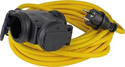 Zdjęcie produktu dla Przedłużacz 15 m, 3 x 1,5 mm², pomarańczowy, IP44, 230 V