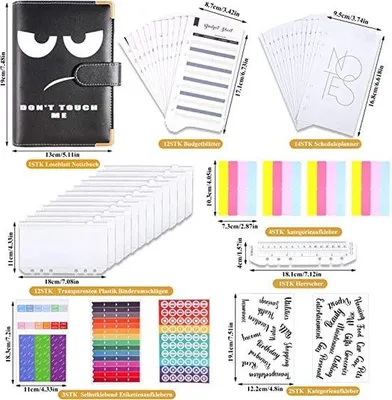 Produktbild von Famanu Budgetplaner - Budgetplaner mit 6 Ringen und Marmor-Leder-Design