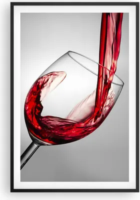 Produktbild von Gerahmtes Poster - Schwarzer Rahmen - Trinken glas wein - 61x91,5 cm - Wand Bild - Wanddeko - Wandbilder - Kunstposter - Wandposter - Bilderrahmen - Bilder - Kunstdruck - Wandbild - P2BPA61x91-2258
