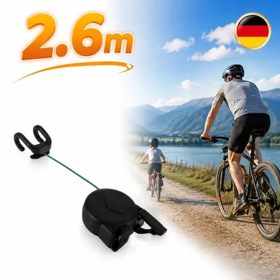 Image de Câble de remorquage pour VTT, vélo, 2,6 m, rétractable, pour vélo de montagne, portable, pour enfants