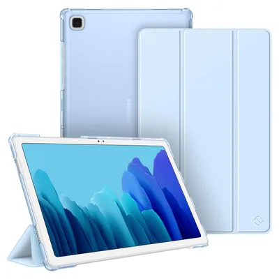 Produktbild von Fintie Hülle für Samsung Galaxy Tab A7 10.4 2022/2020, Ultradünn Schutzhülle mit transparenter Rückseite und Auto Schlaf/Wach Funktion, Himmelblau