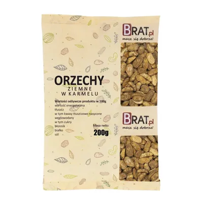 Zdjęcie produktu dla Orzechy ziemne w karmelu 200g Brat.pl