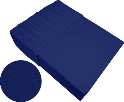 Immagine prodotto di Lenzuolo con angoli, con elastico, in spugna, pesante 100x200 blu scuro