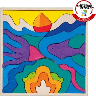 Immagine prodotto di Goki blocchi da costruzione in legno giocattolo colorato creativo per bambini