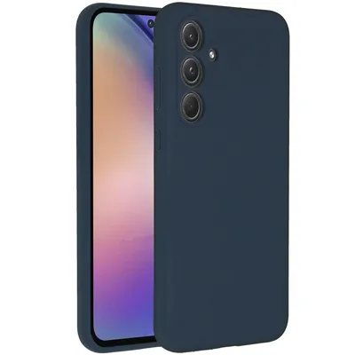 Immagine prodotto di Custodia in silicone liquido Accezz per Samsung Galaxy A55 - Blu scuro