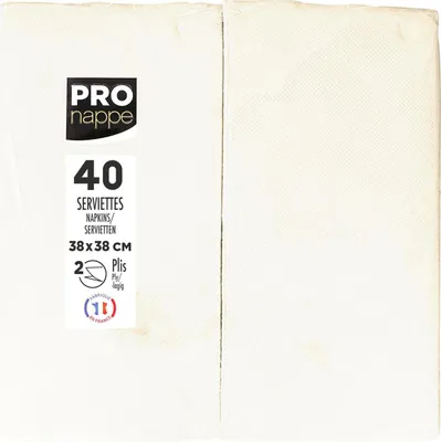 Produktbild von Pronappe 30x Tissue-Servietten 40St 1/8 Kopffalz, 38x38 cm Schnurbraun SV623942I