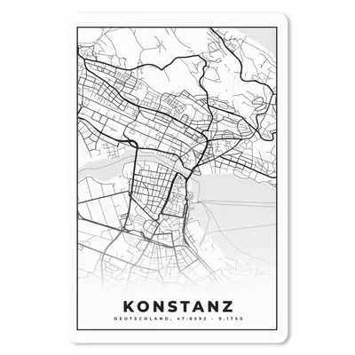 Produktbild von MuchoWow® Mauspad Mousepad Konstanz - Karte - Stadtplan 18x27 cm - Mousepads - Maus Mat - Pad - Mausunterlage