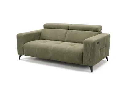 Produktbild von Nicolette-Sofa mit elektrischer Relaxfunktion, USB-Anschluss und verstellbaren Kopfstützen – Modernes Premium-Sofa