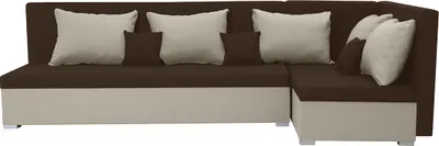 Produktbild von Ecksofa mit Schlaffunktion ARKO - Dunkelbraun/Creme