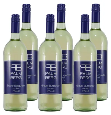 Produktbild von Palmberg Grauer Burgunder QbA -trocken- (6 x 1,0L)