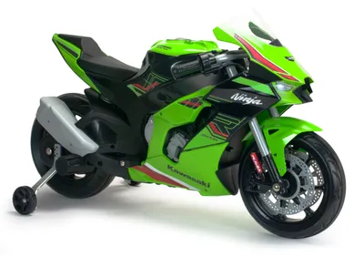 Produktbild von Injusa Kawasaki Ninja 12v Rutschauto Grün Kinder Grün One Size