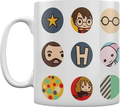 Produktbild von Harry Potter - Kaffeebecher, Chibi-Kreise PM1456 (Einheitsgröße) (Weiß)