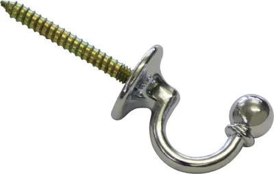 Obrázek produktu pro Gardinia ozdobný háček, barokní, chrom, 3 cm