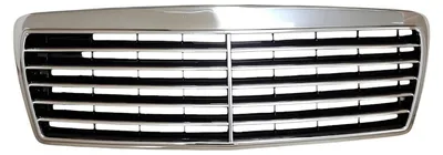 Kühlergrill Grill Gitter Chrom Rahmen für Mercedes W210 / S210 ab 1996-1999 – Produktansicht
