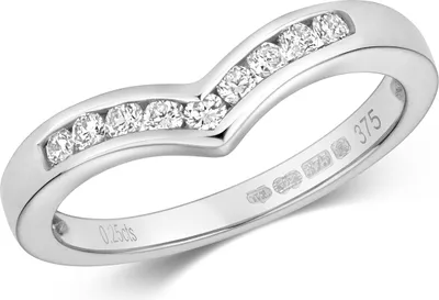 Produktbild von Funkelndes Feuer 9 Karat (375) Weißgold Damen - Diamant Wünschelrute Ring Brillant-Schliff 0.25 Karat H - PK1, 57 (18.1); TRS318059KWRSP