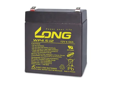 Zdjęcie produktu dla KUNG LONG Akumulator kwasowo-ołowiowy WP4.5-12, 12 V-/4,5 Ah