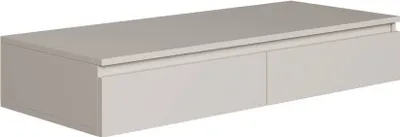 Produktbild von Selsey Bemmi – Hängeschreibtisch / Schminktisch mit Schubladen, Greige, 120 cm