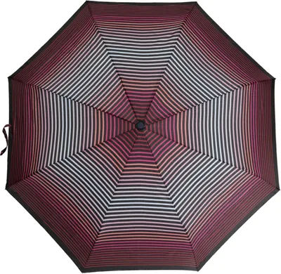 Image de Parapluie de poche télescopique Parapluie imperméable avec housse de protection 100 cm rayé rouge