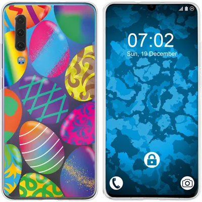 Produktbild von PhoneNatic Case kompatibel mit Huawei P30 Silikon-Hülle Ostern M3