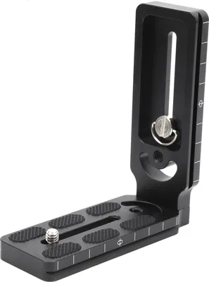 Image de Akozon L support en forme de L, Quick Release L support Arca Swiss,Plaque de fixation rapide verticale, DSLR support d'appareil photo L-Bracket vertical CNC en alliage d'aluminium pour CamFi SLR Wireless View Controller