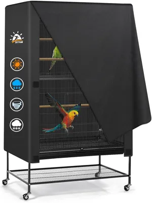 Obrázok produktu pre Kryt pre klietku, 600D, vodeodolný, 48 x 48 x 102 cm, vhodný pre papagáje a iné vtáky