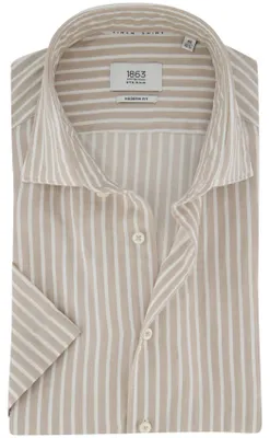 Produktbild von Hemd Eterna 1863 Modern Fit Kurzarm Baumwolle Leinen