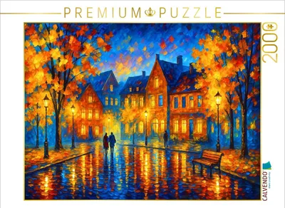 Produktbild von CALVENDO Puzzle Abendstimmung in der Kleinstadt | 2000 Teile Lege-Größe 90x67cm Foto-Puzzle für glückliche Stunden