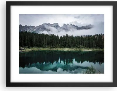 Produktbild von Gerahmtes Poster - Schwarzer Rahmen - Landschaft Berge Wolken - 40x30 cm - Wand Bild - Wanddeko - Wandbilder - Kunstposter - Wandposter - Bilderrahmen - Bilder - Kunstdruck - P2BAA40x30-4671