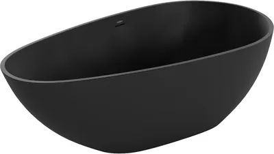 Produktbild von Mexen Palermo freistehende Badewanne aus Mineralguss 150 x 78 cm, Schwarz Matt - 57211507870