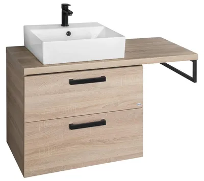 Produktbild von Aqualine VEGA Badmöbel-Set, Breite 104 cm, Eiche platin
