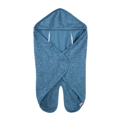 Produktbild von roba Baby Einschlagdecke Seashells Indigo - Baumwolle GOTS und  Standard 100  - Babydecke, Babyschale oder Kinderwagen - Blau