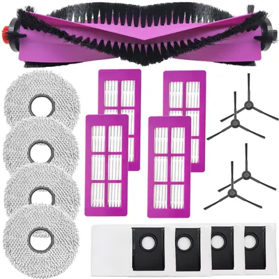 Ersatzteil-Set für Roboterstaubsauger, 1 Hauptbürste, 4 Staubbeutel