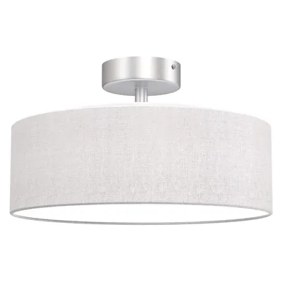 Zdjęcie produktu dla Briloner Lampa sufitowa z tkaniny E27 okrągły klosz biały