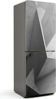 Zdjęcie produktu dla Abstrakcyjna geometria 3D - Magnetyczna osłona lodówki - Folia dekoracyjna magnetyczna do kuchni - Magnes na lodówkę deco - Samoprzylepna tablica magnetyczna - Folia magnetyczna na drzwi lodówki - 70x190 cm