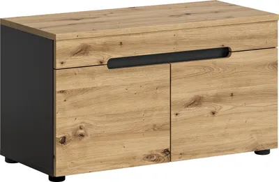 Produktbild von Sitzbank >Canu< in Basalt Grau / Artisan - 80x45x37cm (BxHxT)