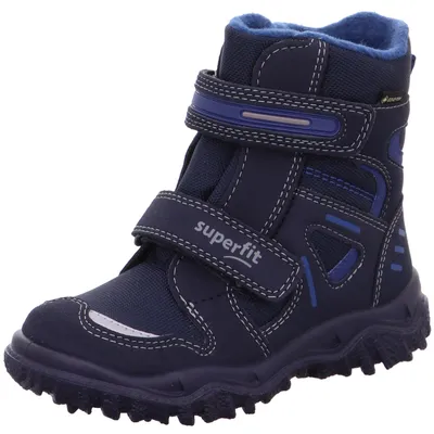 Produktbild von Superfit Gore-Tex Husky2 Klett Kinder Wasserdichter Winterstiefel Dunkelblau/Blau, 1-809080-8300 - Gr. 39