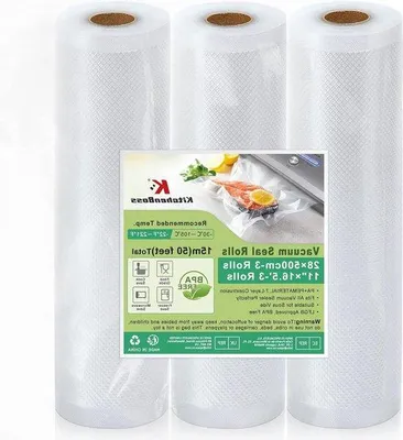 Image de Emballages sous vide - sans BPA - 28 x 500 cm - 3 rouleaux