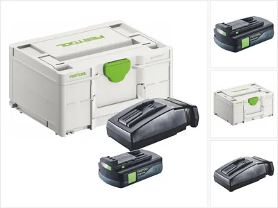 Produktbild von Festool Energie Set 1x BP 18 Li 3,0 C Akku 18 V 3,0 Ah / 3000 mAh Li-Ion ( 577658 ) + TCL 6 Ladegerät ( 201135 ) + Systainer