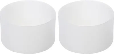 Produktbild von 2 Stück Silikon-Schutzhülle für Wasserflaschen - Transparent - Rutschfest - Für 12-24 oz - Universelle Becherboden-Accessoires