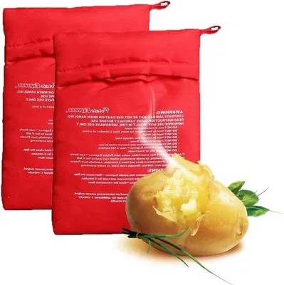 Obrázek produktu pro Sada mikrovlnných sáčků na vaření, červená, na pečené brambory