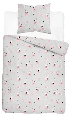 Produktbild von Bettwäsche, Baumwollbettwäsche für Kinder 160x200 xoxo 5858a Kaninchen