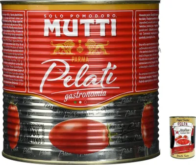 Produktbild von 6x Mutti Pelati professional Gastronomia 2,5 Kg Schältomaten + Italian Gourmet pokpa 400g